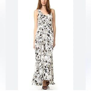 NWT New A.L.C Harlan Floral print  100% Silk-crepe Maxi Dress Sz 2